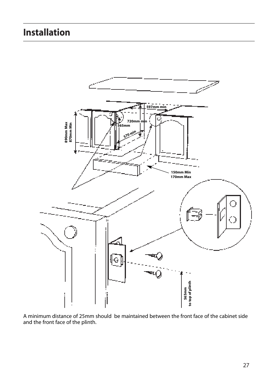 Installation | Creda S220E User Manual | Page 27 / 32