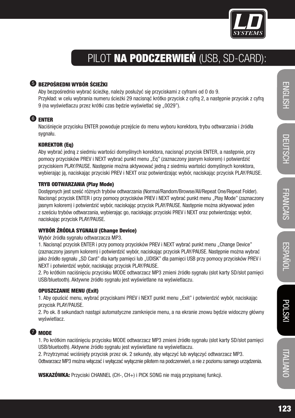 LD Systems ROADJACK 10 User Manual | Page 123 / 160