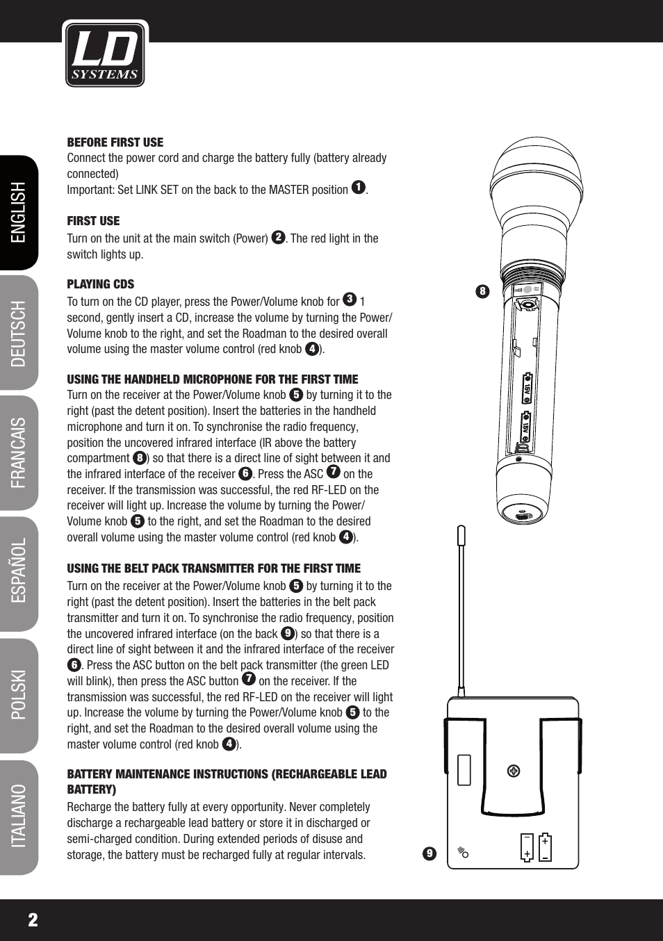 LD Systems ROADMAN 102 Quick Start Guide User Manual | Page 2 / 16