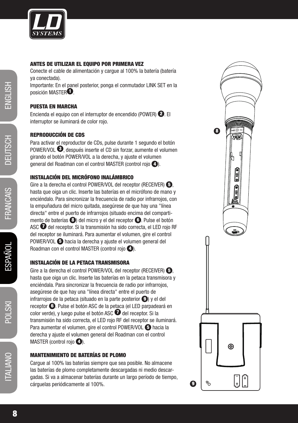 LD Systems ROADMAN 102 Quick Start Guide User Manual | Page 8 / 16