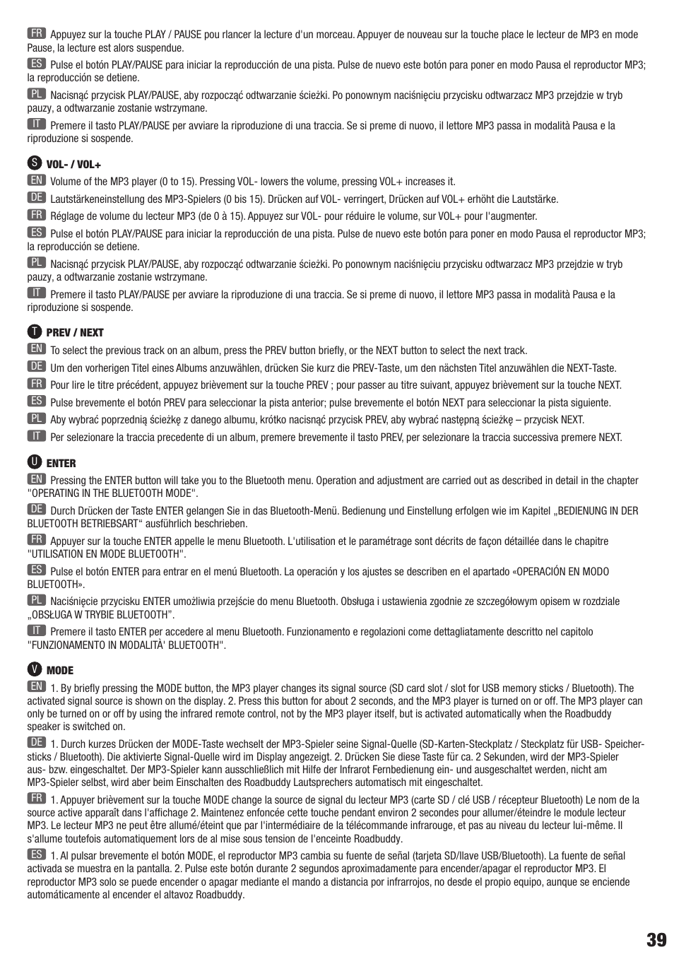 LD Systems ROADBUDDY 10 User Manual | Page 39 / 60