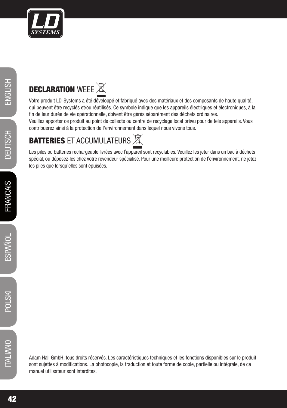 LD Systems CDMP 1 User Manual | Page 42 / 86