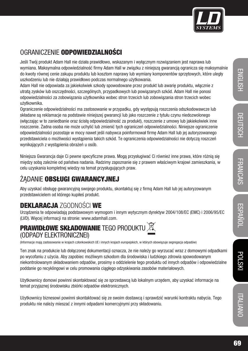LD Systems CDMP 1 User Manual | Page 69 / 86