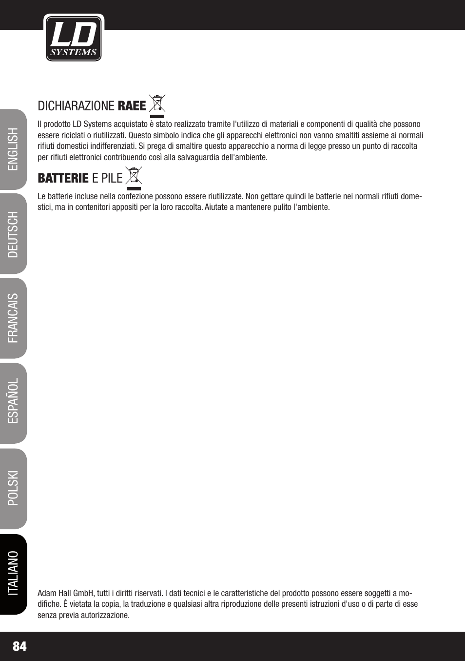 LD Systems CDMP 1 User Manual | Page 84 / 86
