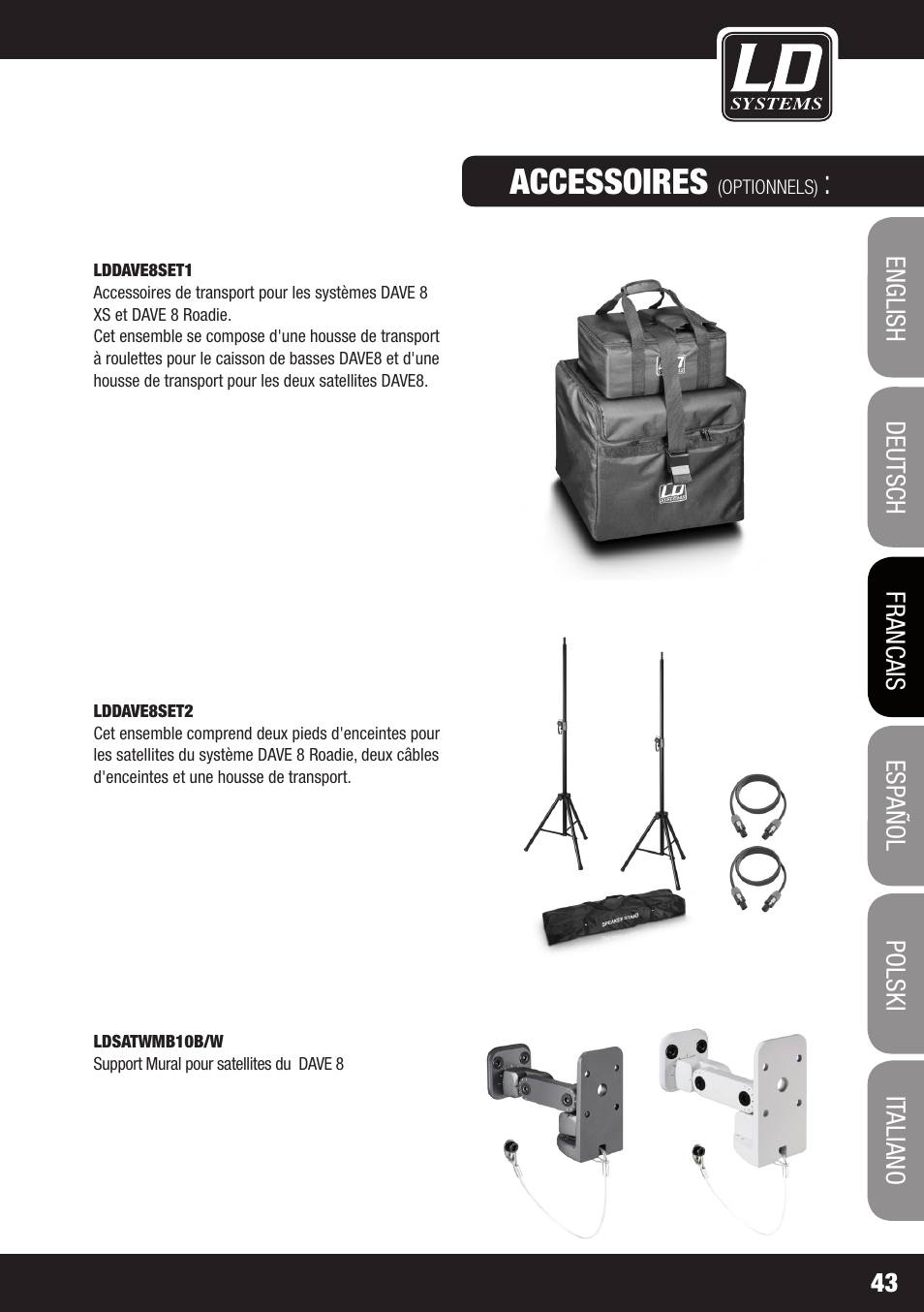 Accessoires | LD Systems DAVE 8 ROADIE User Manual | Page 43 / 100