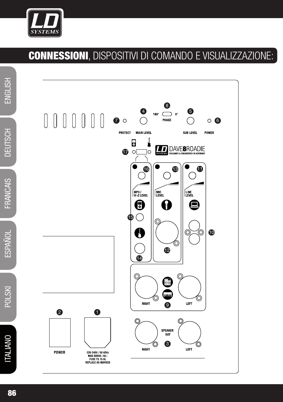 LD Systems DAVE 8 ROADIE User Manual | Page 86 / 100