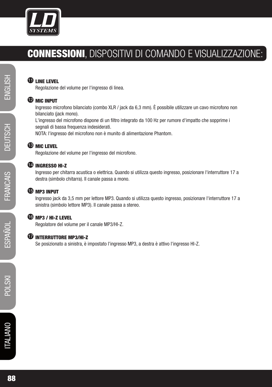 LD Systems DAVE 8 ROADIE User Manual | Page 88 / 100