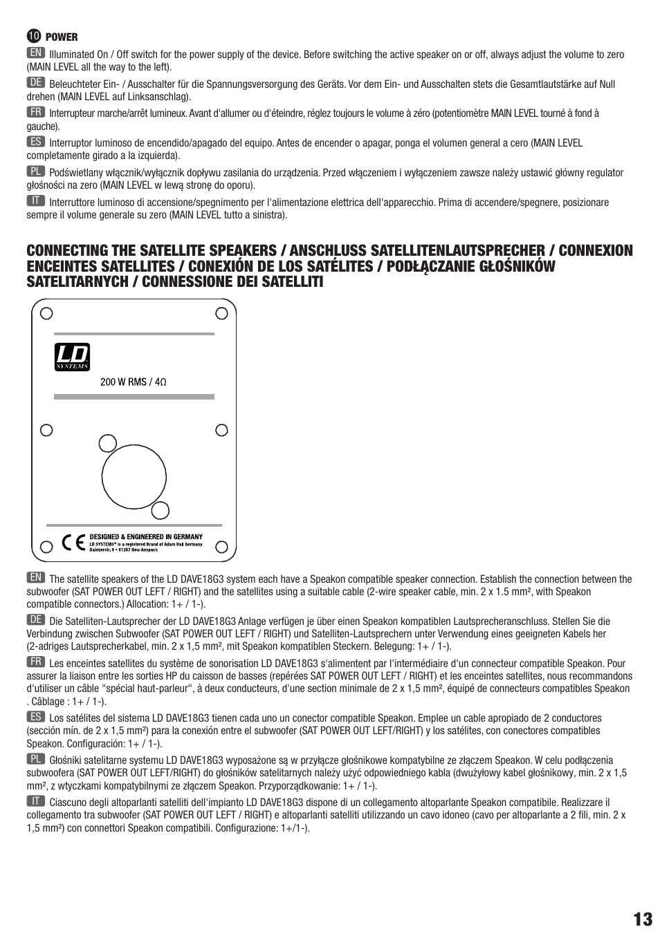 LD Systems DAVE 18 G3 User Manual | Page 13 / 32