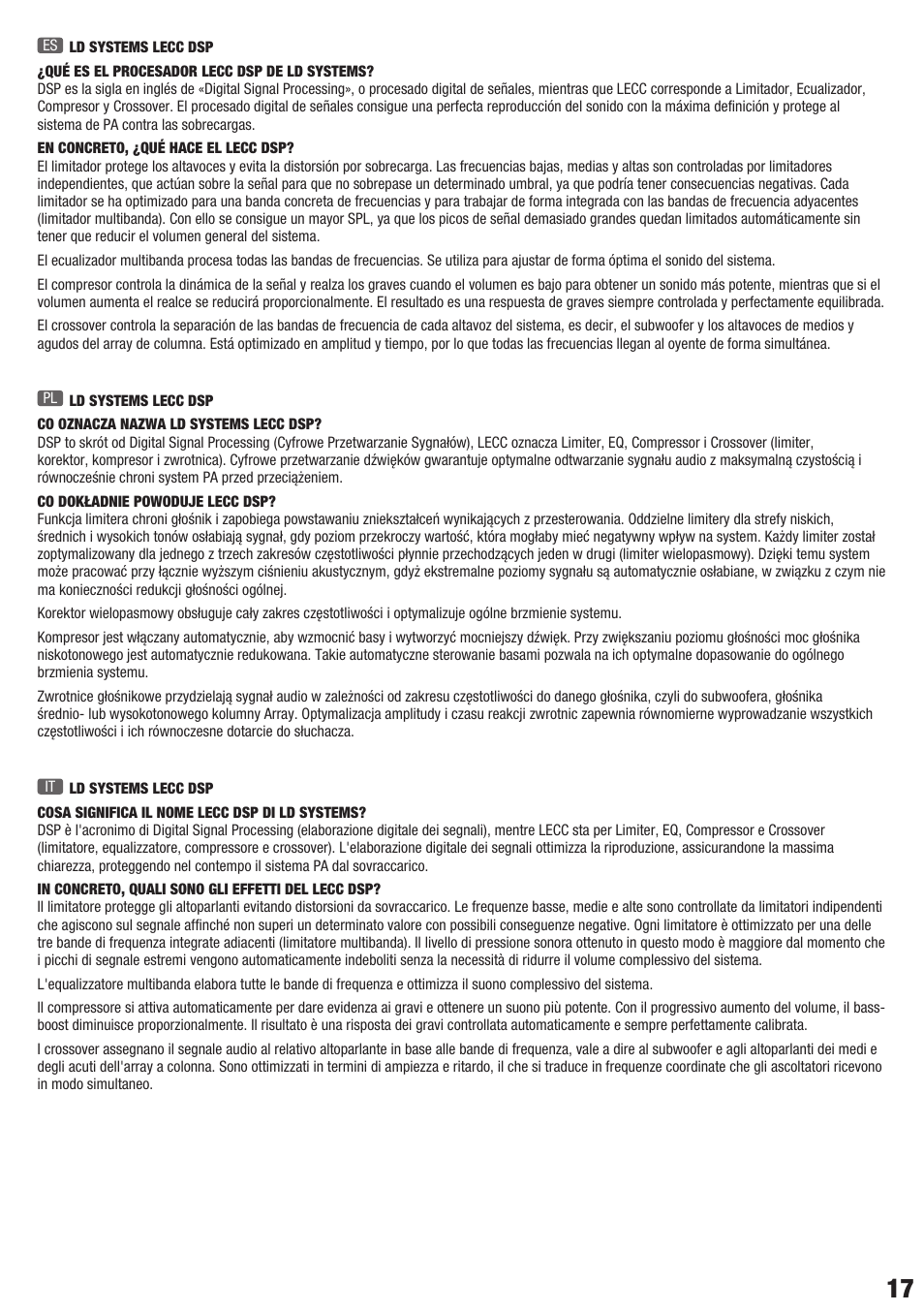 LD Systems DAVE 18 G3 User Manual | Page 17 / 32