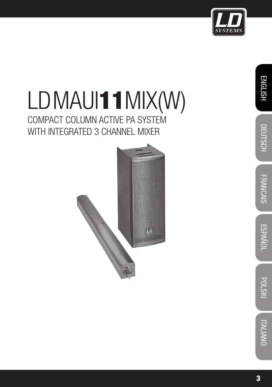 Maui 11 mix(w) | LD Systems MAUI 11 MIX W User Manual | Page 3 / 124
