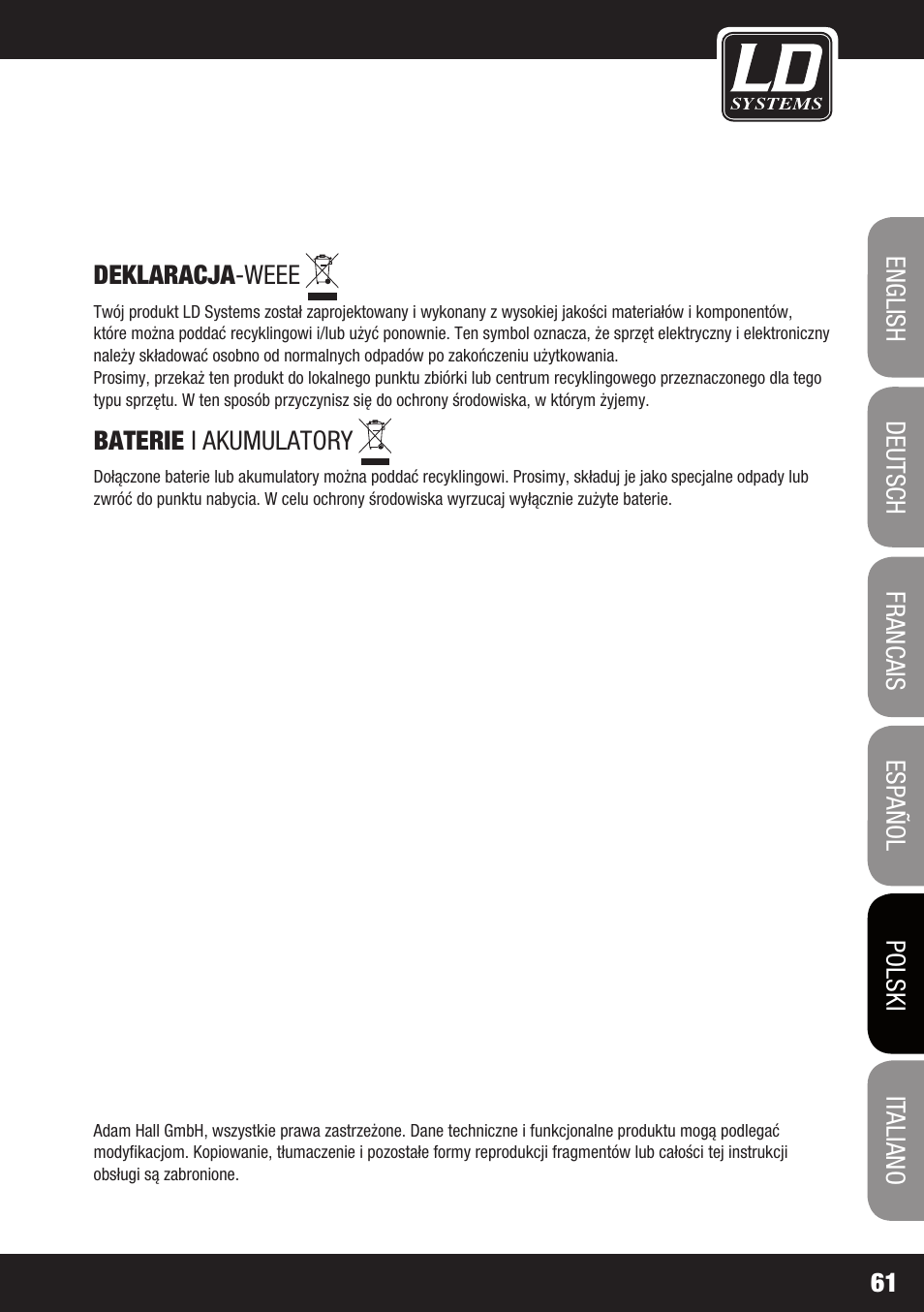 LD Systems MAUI 28 W User Manual | Page 61 / 74