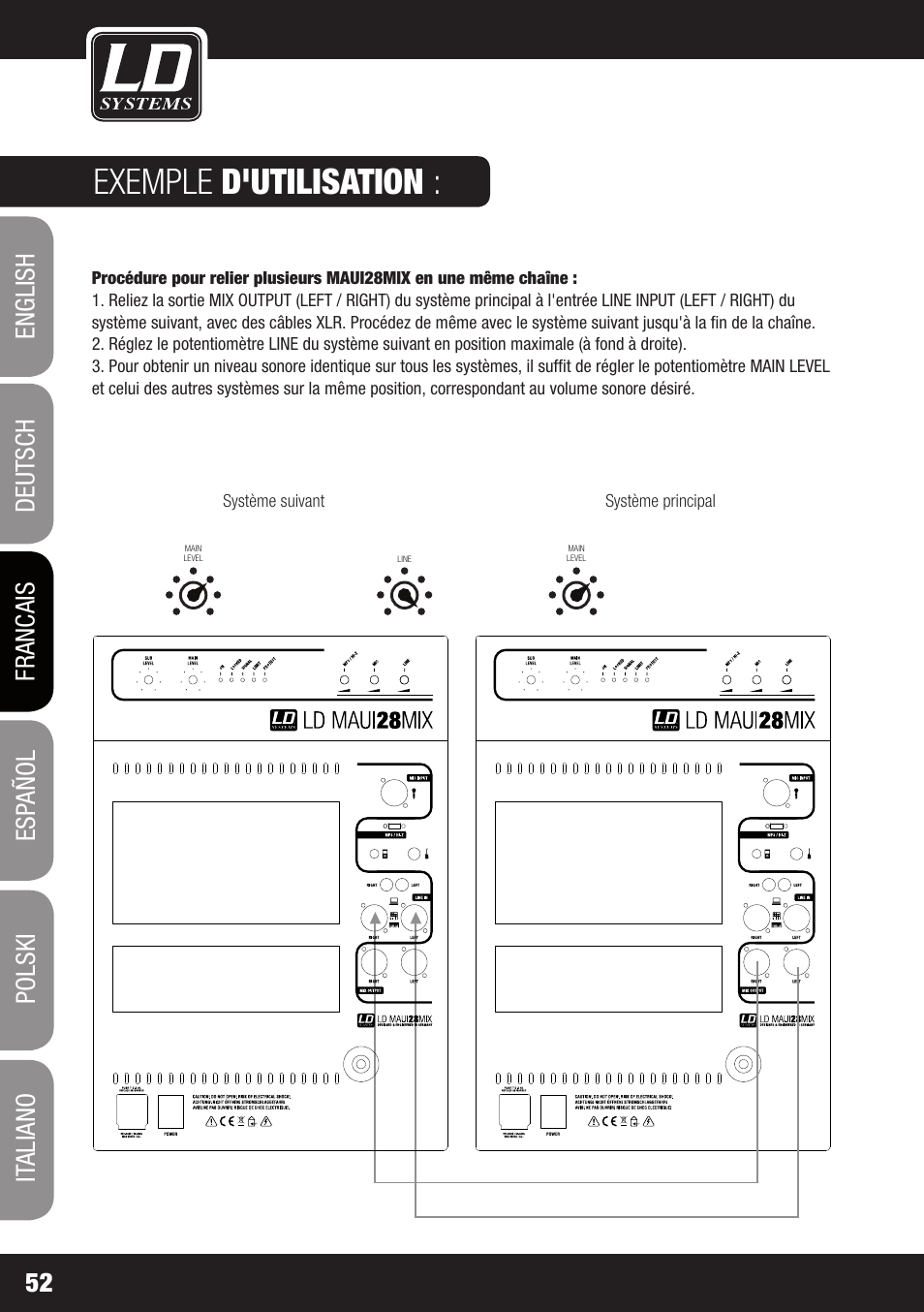Exemple d'utilisation | LD Systems MAUI 28 MIX User Manual | Page 52 / 124