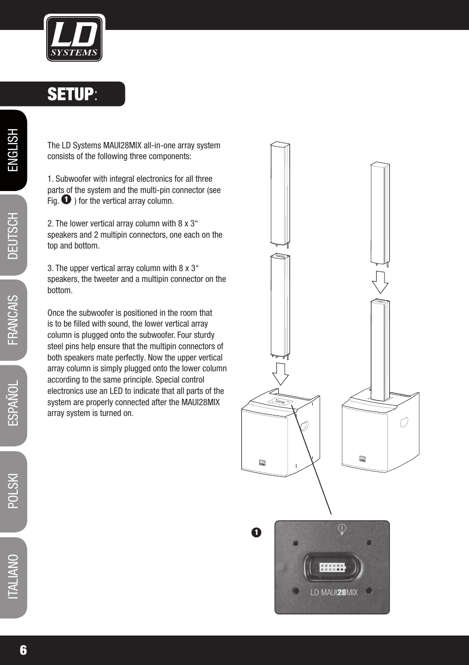 Setup | LD Systems MAUI 28 MIX User Manual | Page 6 / 124