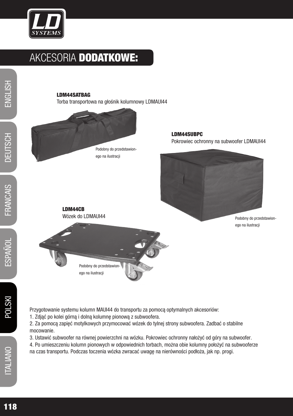 Akcesoria dodatkowe | LD Systems MAUI 44 User Manual | Page 118 / 148