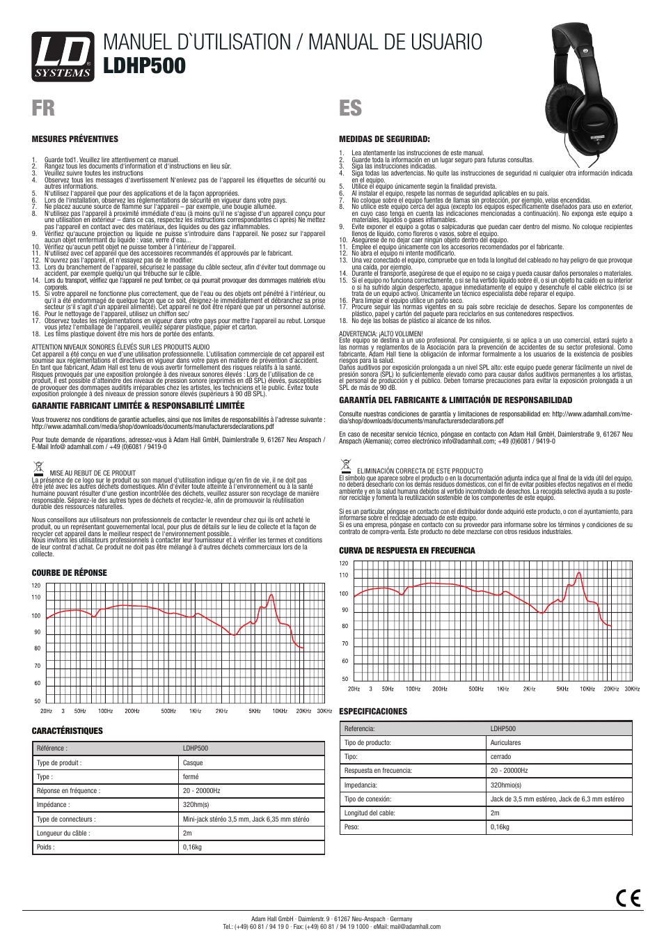 LD Systems HP 500 User Manual | Page 2 / 2