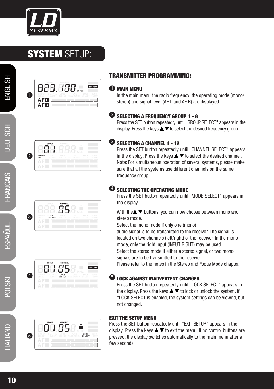 System setup | LD Systems MEI 1000 G2 User Manual | Page 10 / 134