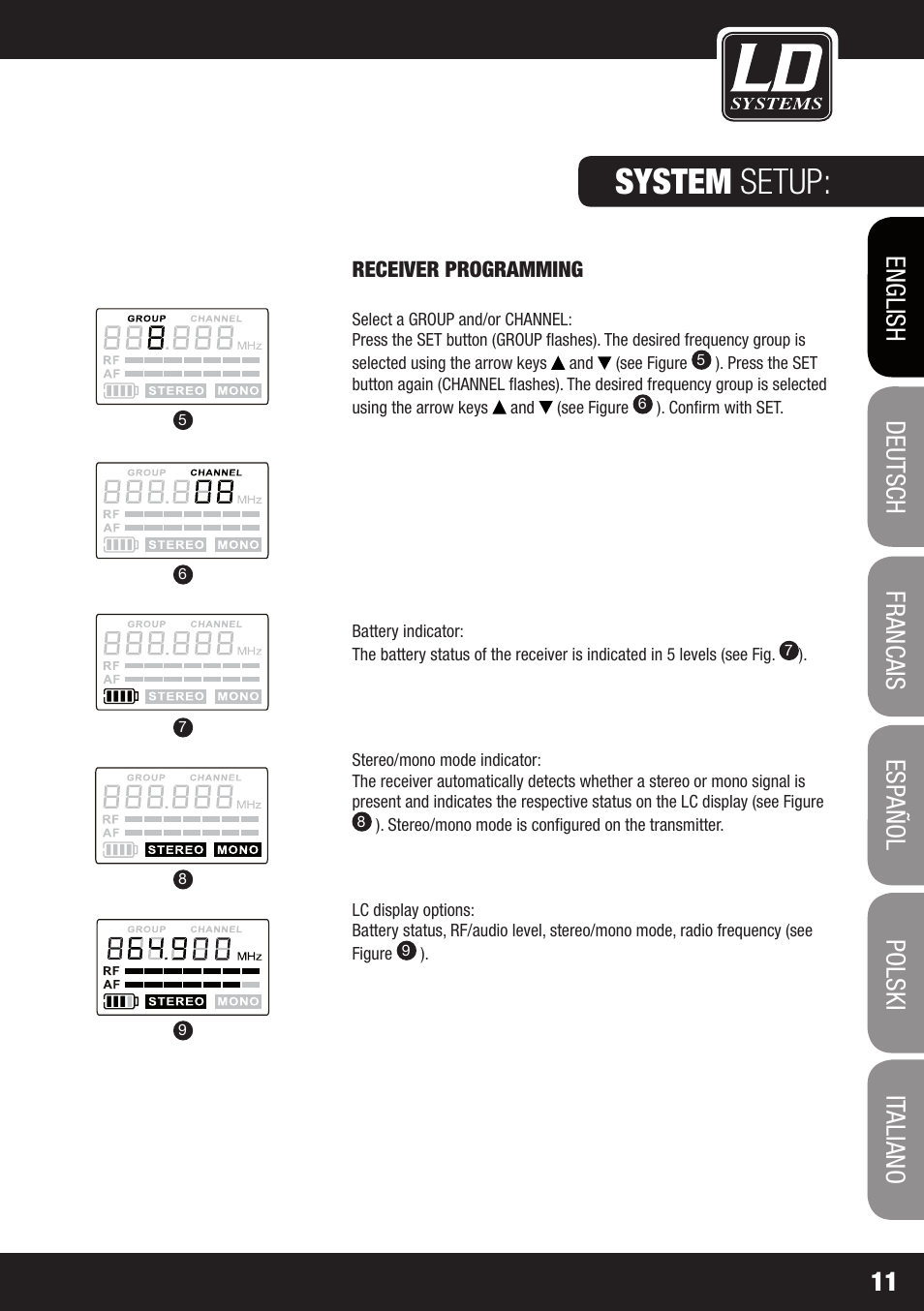 System setup | LD Systems MEI 100 G2 User Manual | Page 11 / 100