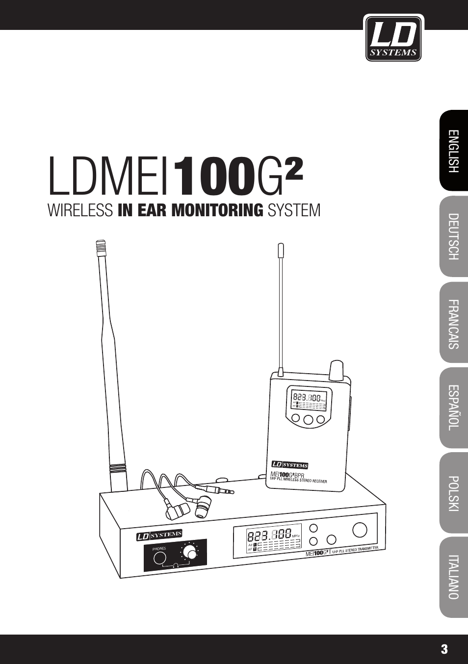 Ldmei, 100 g, Wireless in ear monitoring system | LD Systems MEI 100 G2 User Manual | Page 3 / 100