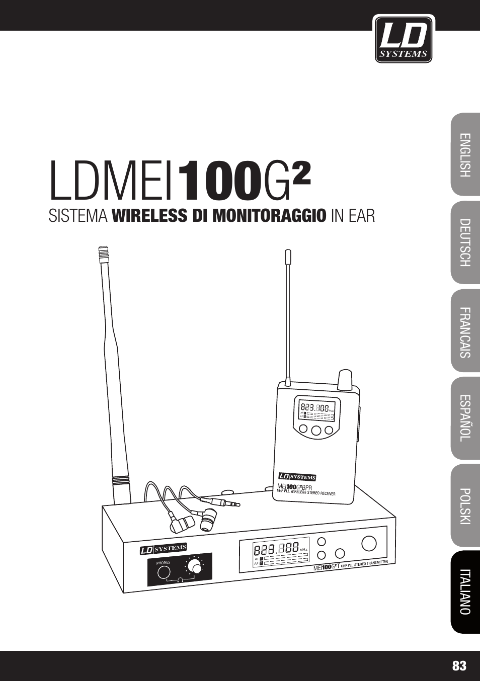 Ldmei, 100 g, Sistema wireless di monitoraggio in ear | LD Systems MEI 100 G2 User Manual | Page 83 / 100
