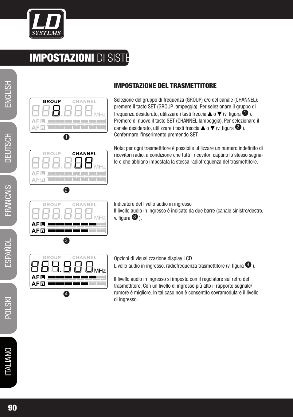Impostazioni di sistema | LD Systems MEI 100 G2 User Manual | Page 90 / 100