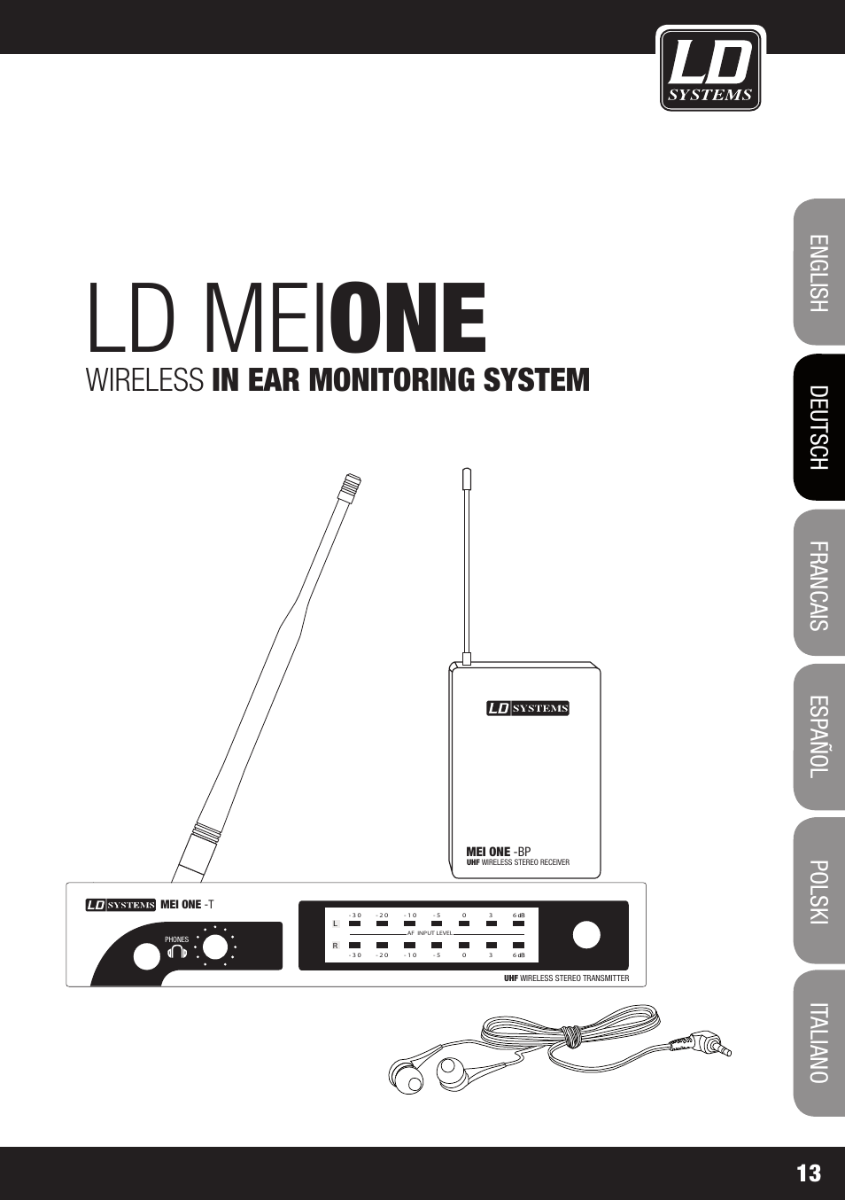 Ld mei one, Wireless in ear monitoring system | LD Systems MEI ONE 1 User Manual | Page 13 / 62