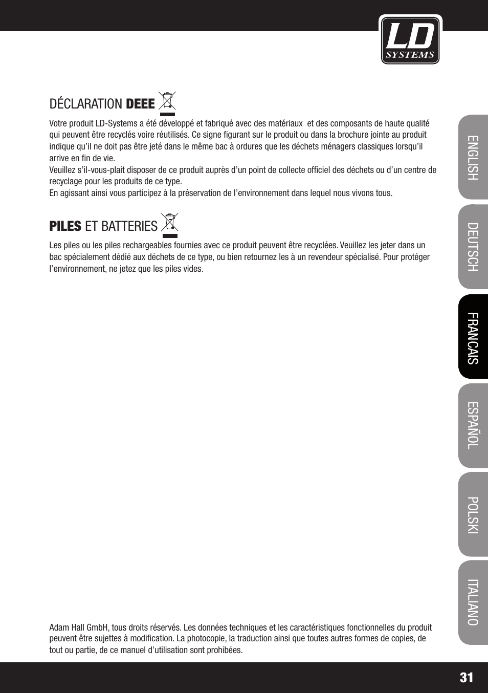 LD Systems MEI ONE 1 User Manual | Page 31 / 62