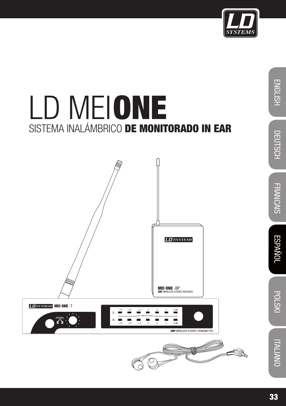 Ld mei, Sistema inalámbrico de monitorado in ear | LD Systems MEI ONE 1 User Manual | Page 33 / 62