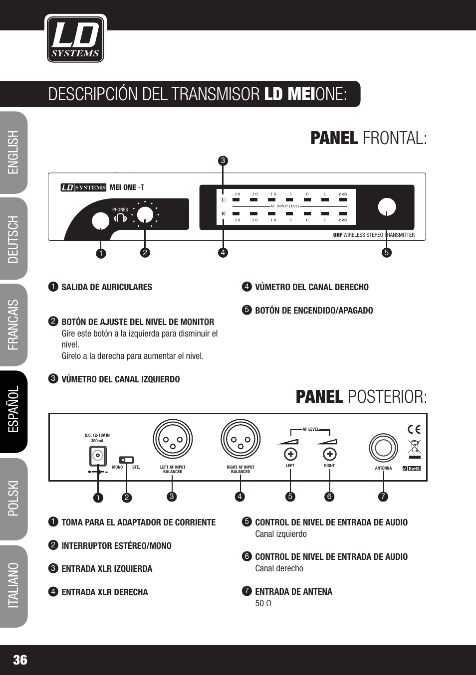 LD Systems MEI ONE 1 User Manual | Page 36 / 62