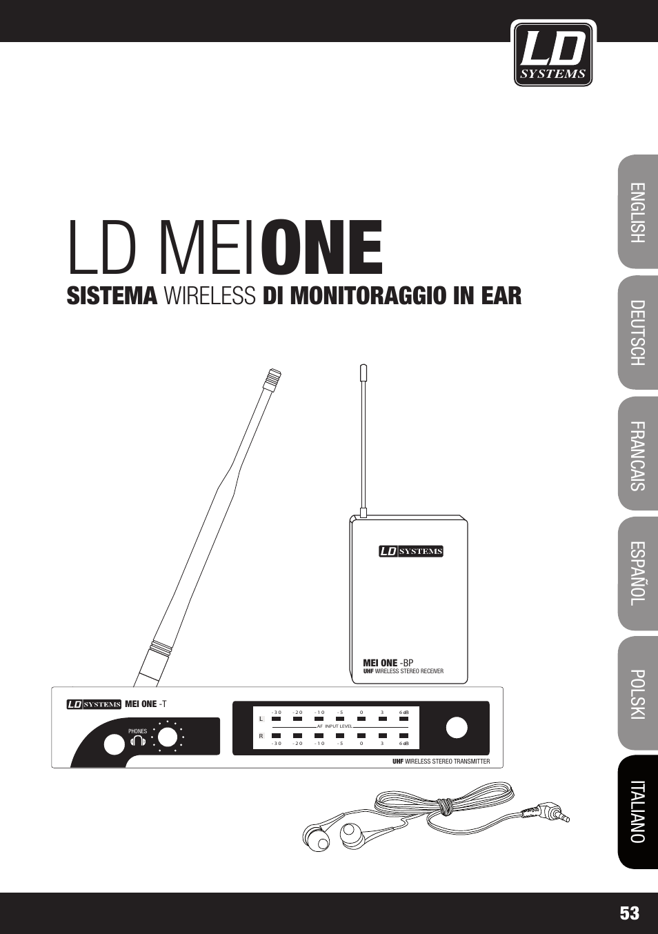 Ld mei, Sistema wireless di monitoraggio in ear | LD Systems MEI ONE 1 User Manual | Page 53 / 62