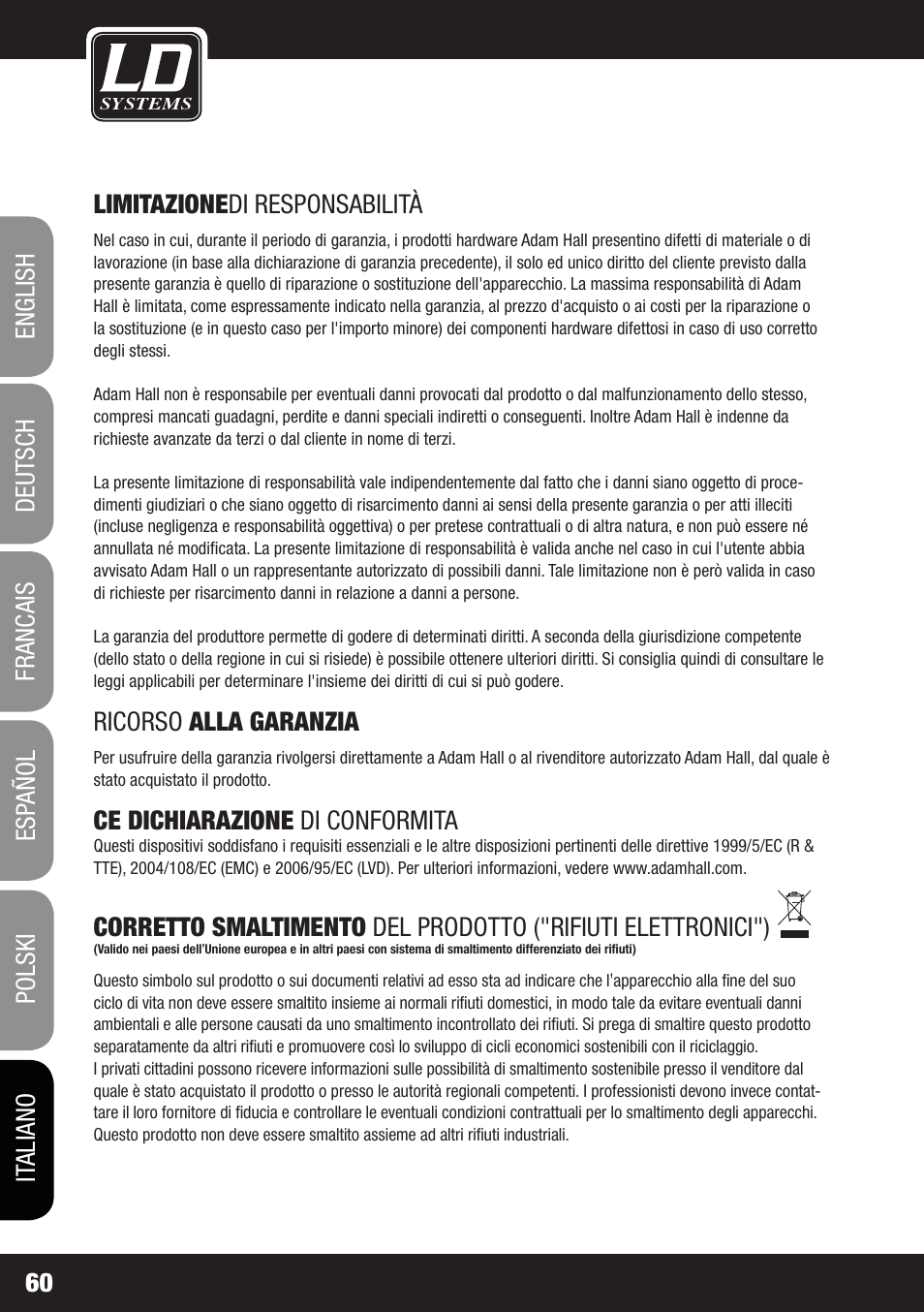 LD Systems MEI ONE 1 User Manual | Page 60 / 62