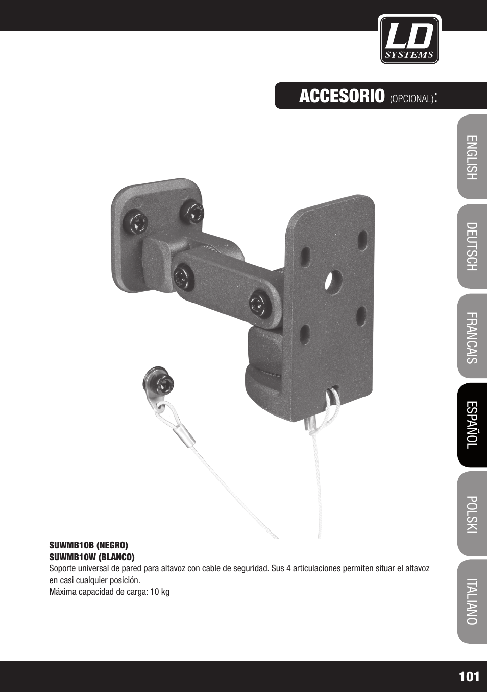 Ejemplo de combinaciones: accesorio | LD Systems LDSAT42G2(W) User Manual | Page 101 / 172