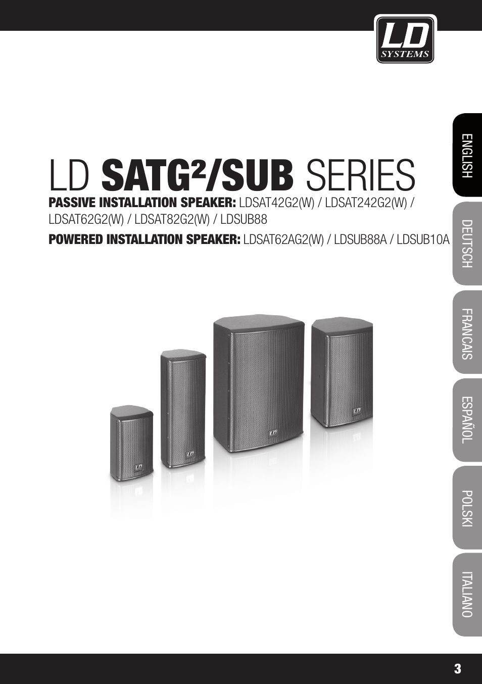 Ld satg²/sub series | LD Systems LDSAT42G2(W) User Manual | Page 3 / 172