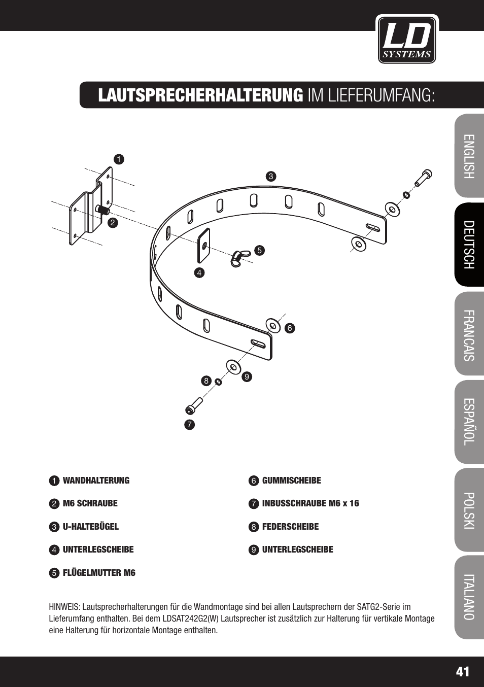 LD Systems LDSAT42G2(W) User Manual | Page 41 / 172