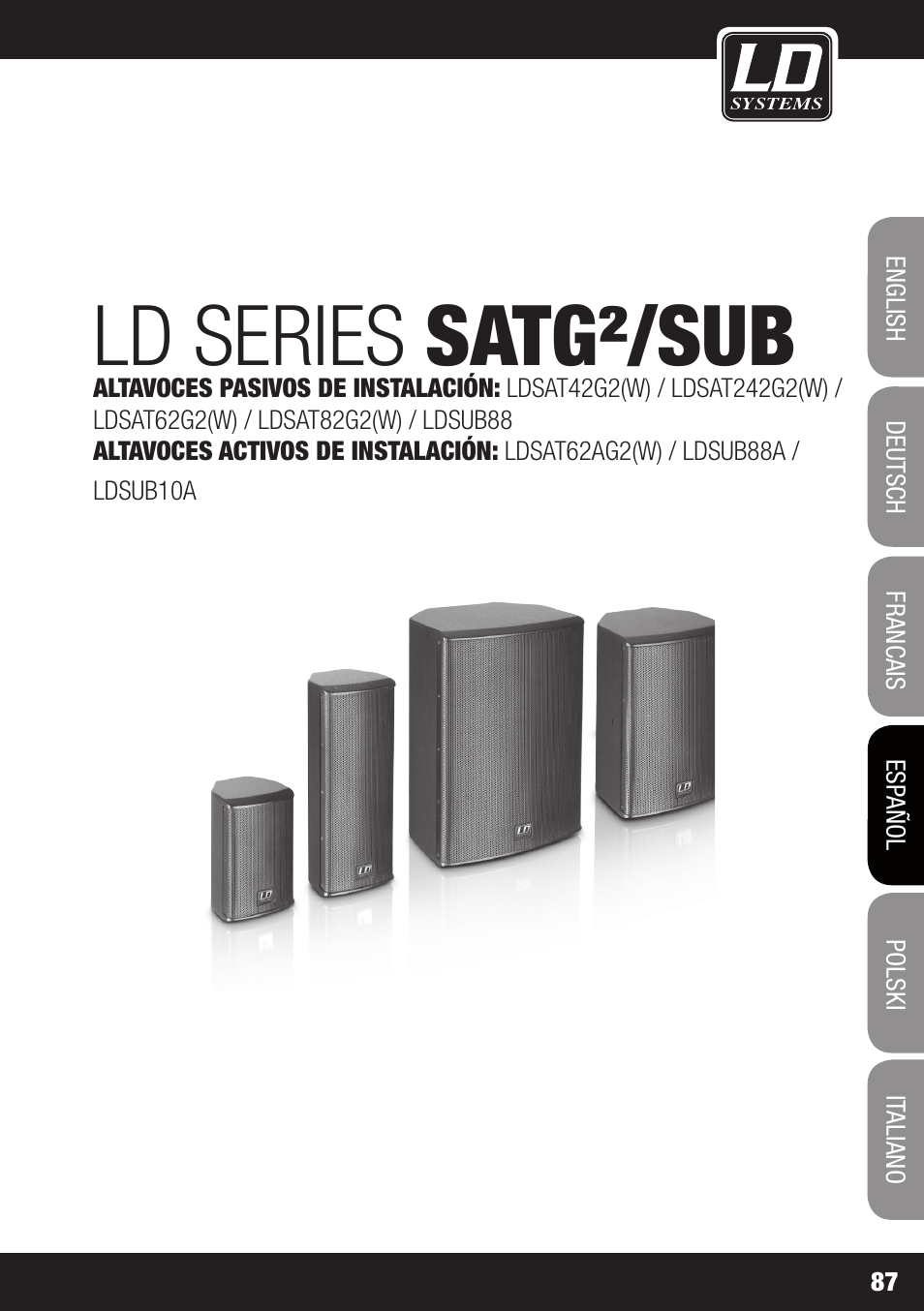 Ld series satg²/sub | LD Systems LDSAT42G2(W) User Manual | Page 87 / 172