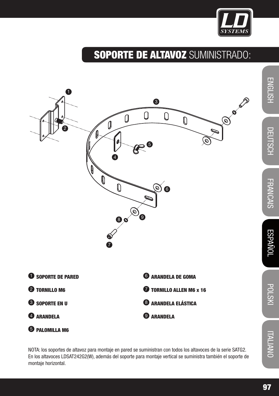 LD Systems LDSAT42G2(W) User Manual | Page 97 / 172
