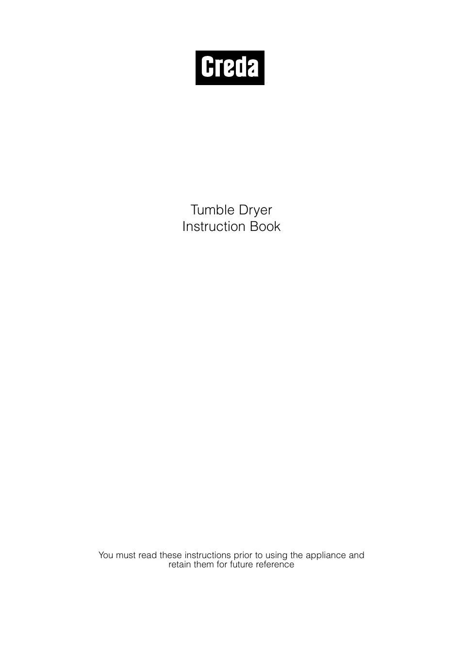 Creda TVS3 User Manual | 16 pages