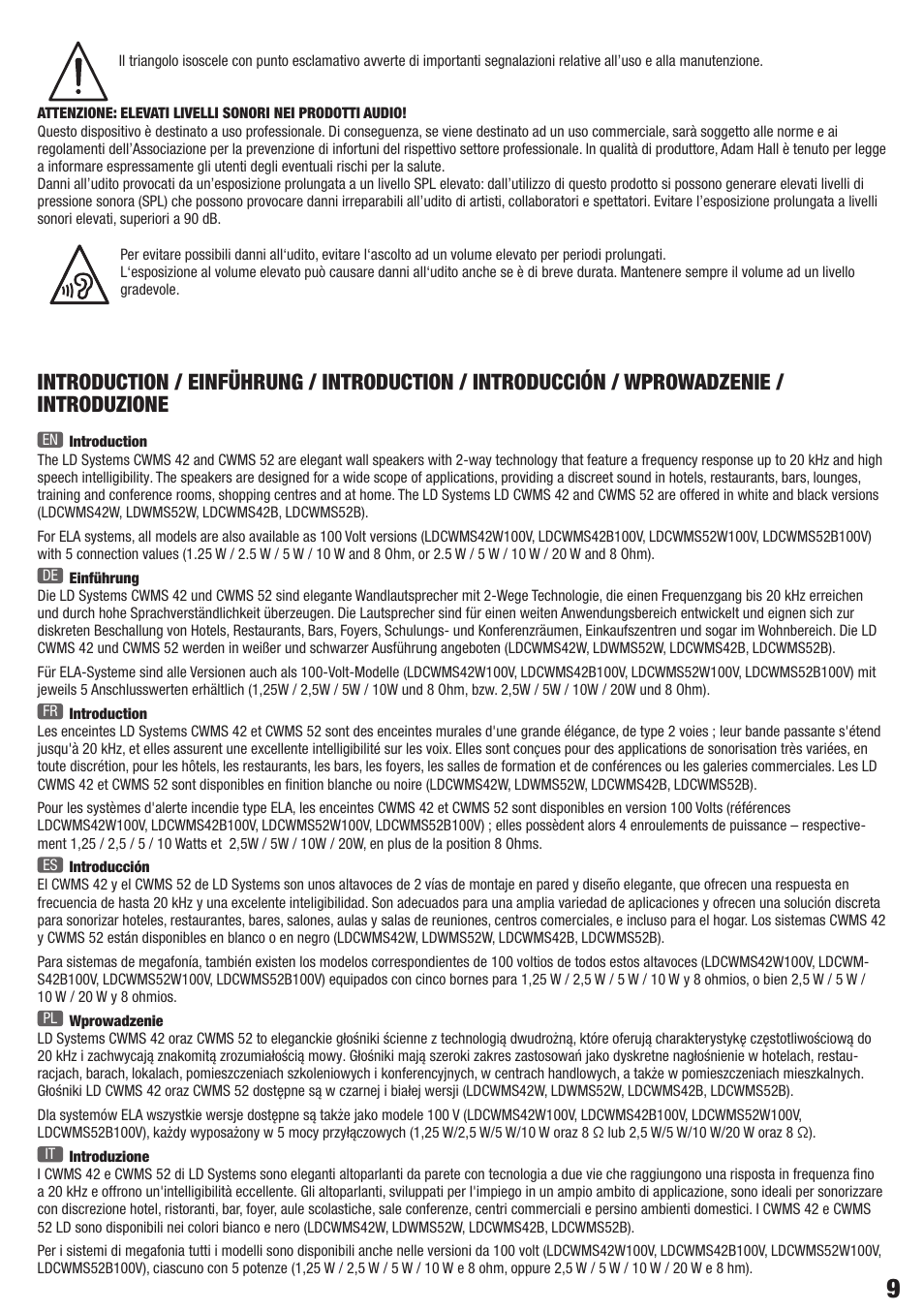 LD Systems CONTRACTOR CWMS 42 B 100 User Manual | Page 9 / 24