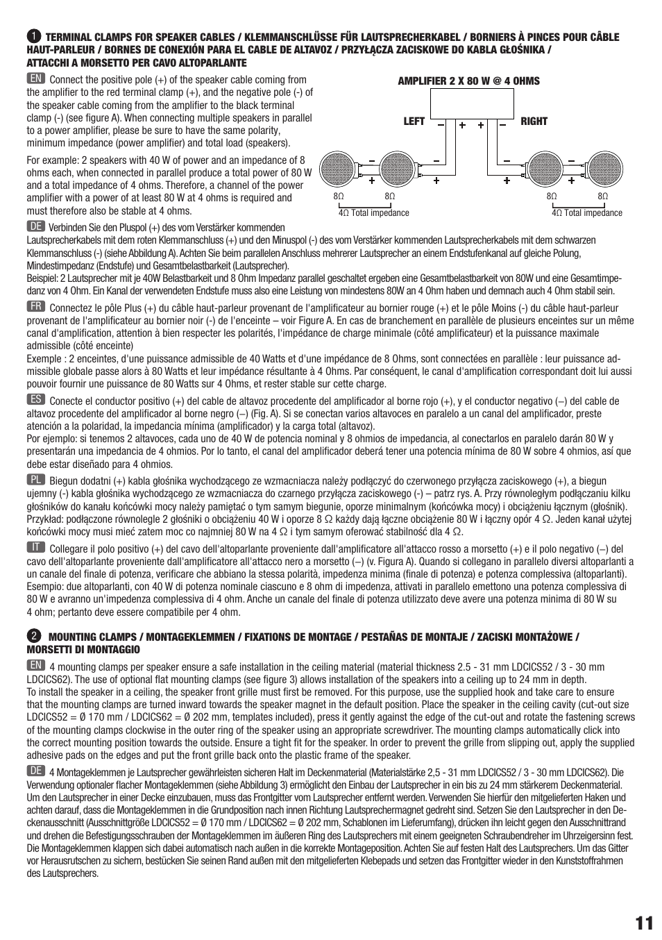 LD Systems CONTRACTOR CICS 62 100V User Manual | Page 11 / 28