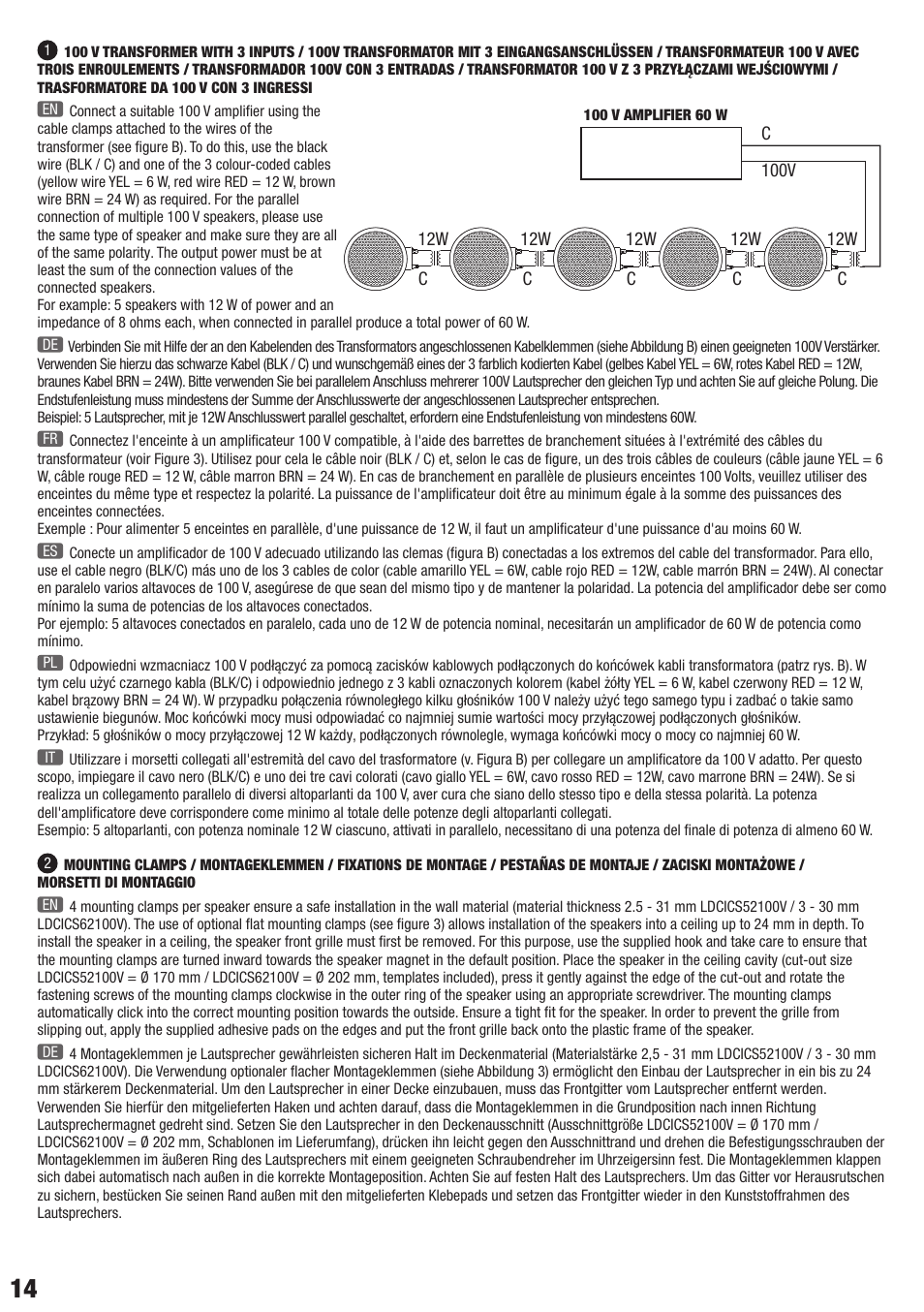 LD Systems CONTRACTOR CICS 62 100V User Manual | Page 14 / 28