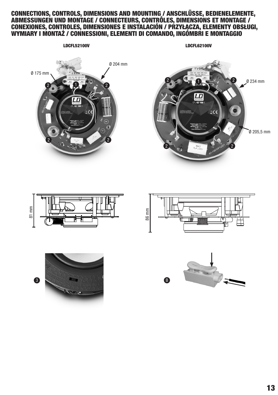 LD Systems CONTRACTOR CFL 62 100 V User Manual | Page 13 / 24