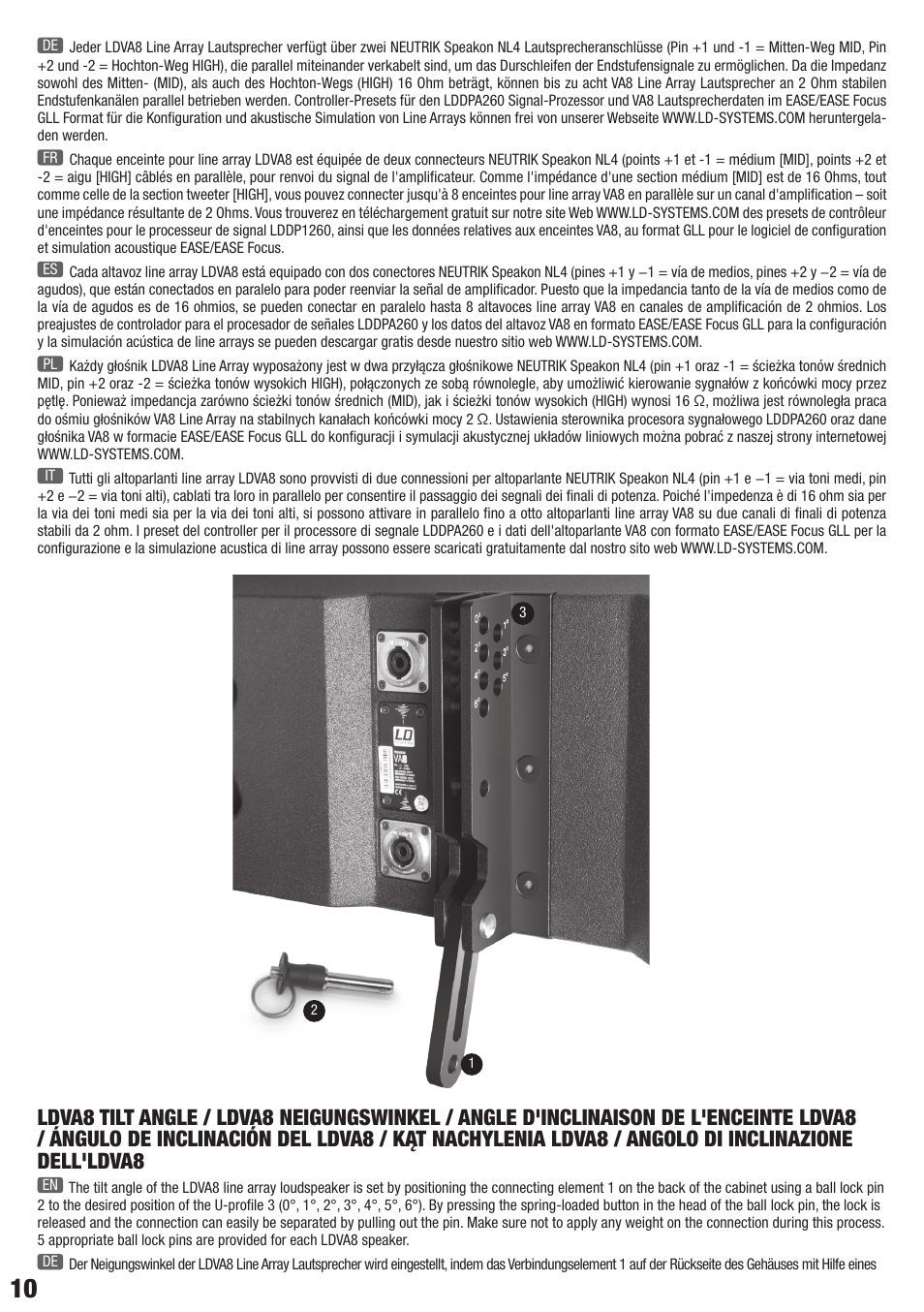 LD Systems VA 8 User Manual | Page 10 / 28