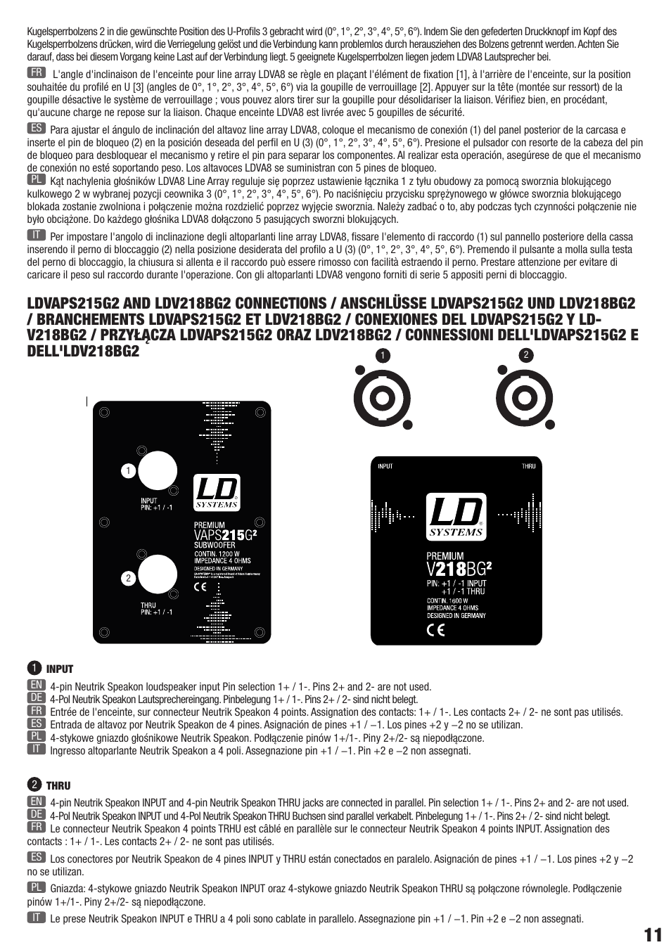 LD Systems VA 8 User Manual | Page 11 / 28