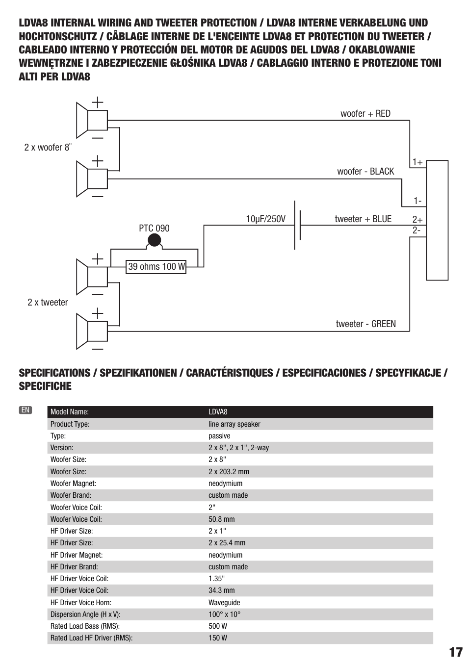 LD Systems VA 8 User Manual | Page 17 / 28