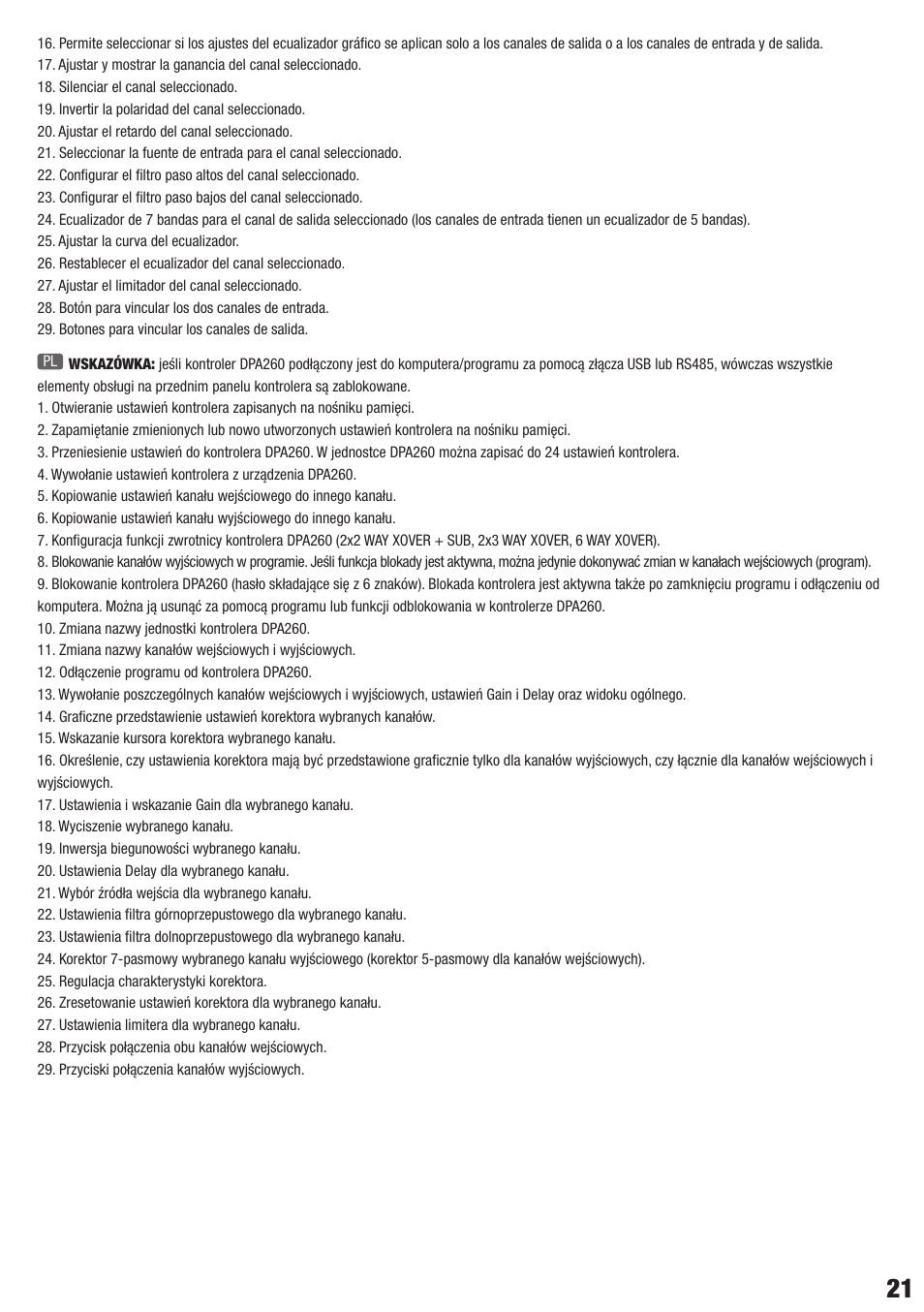 LD Systems DPA 260 User Manual | Page 21 / 28