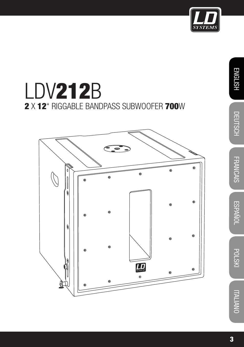 Ldv 212 b | LD Systems V 212 SUB User Manual | Page 3 / 88