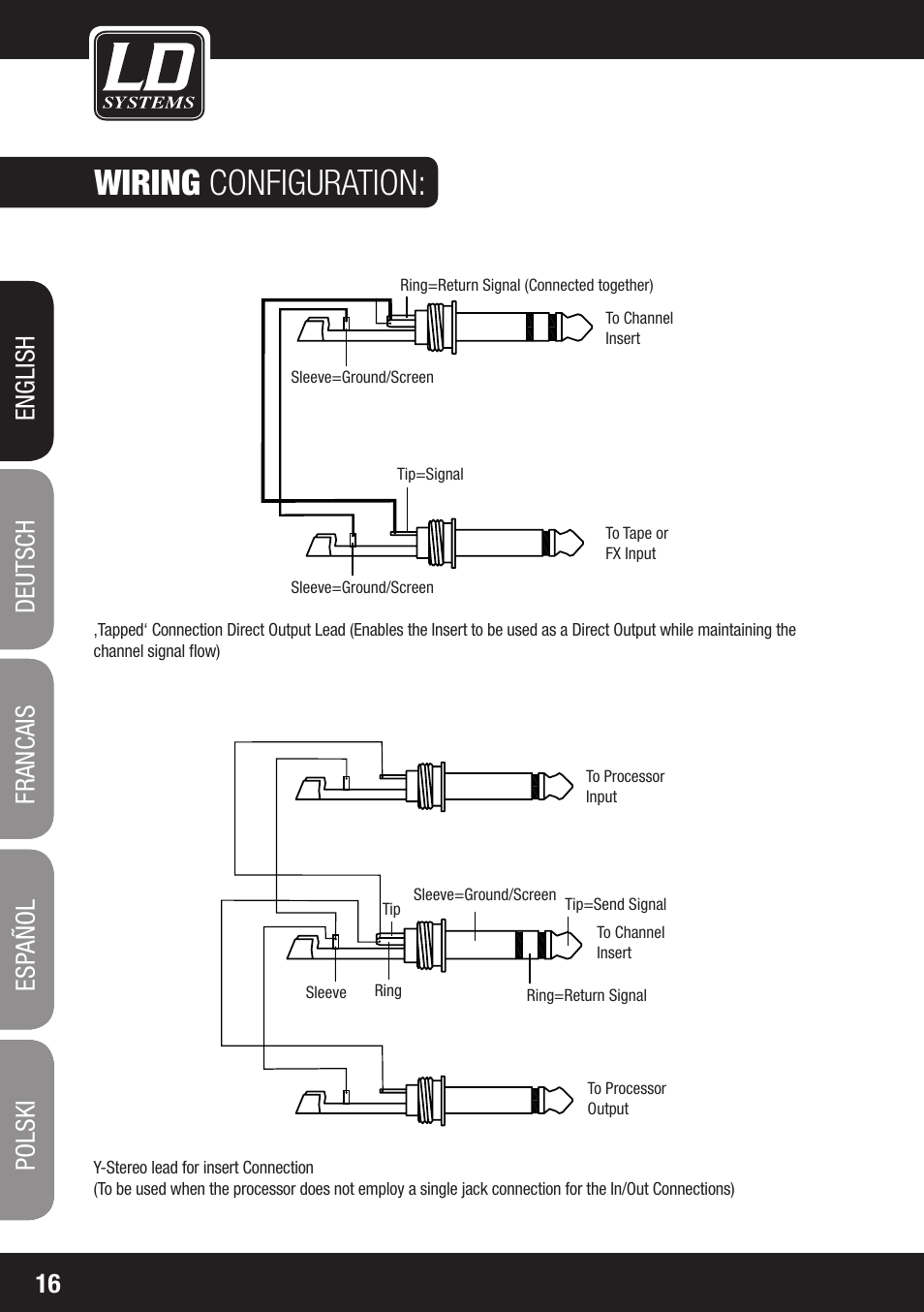 Wiring configuration | LD Systems LAX 8 D User Manual | Page 16 / 104