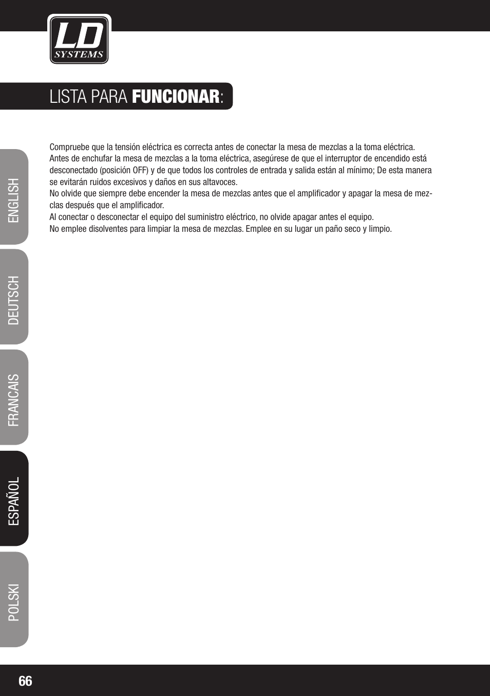 Lista para funcionar | LD Systems LAX 8 D User Manual | Page 66 / 104