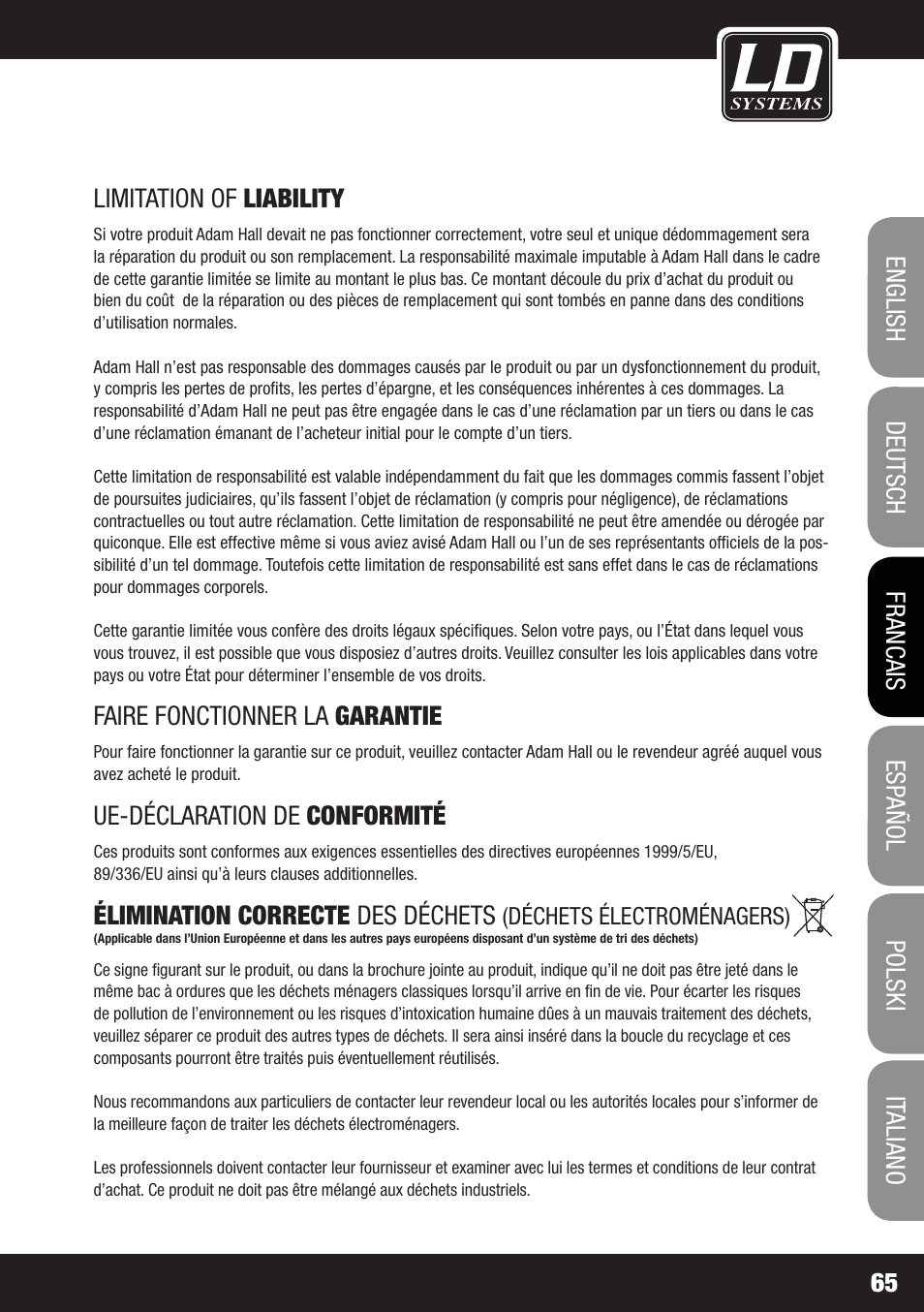 LD Systems LAX 12 D USB User Manual | Page 65 / 134