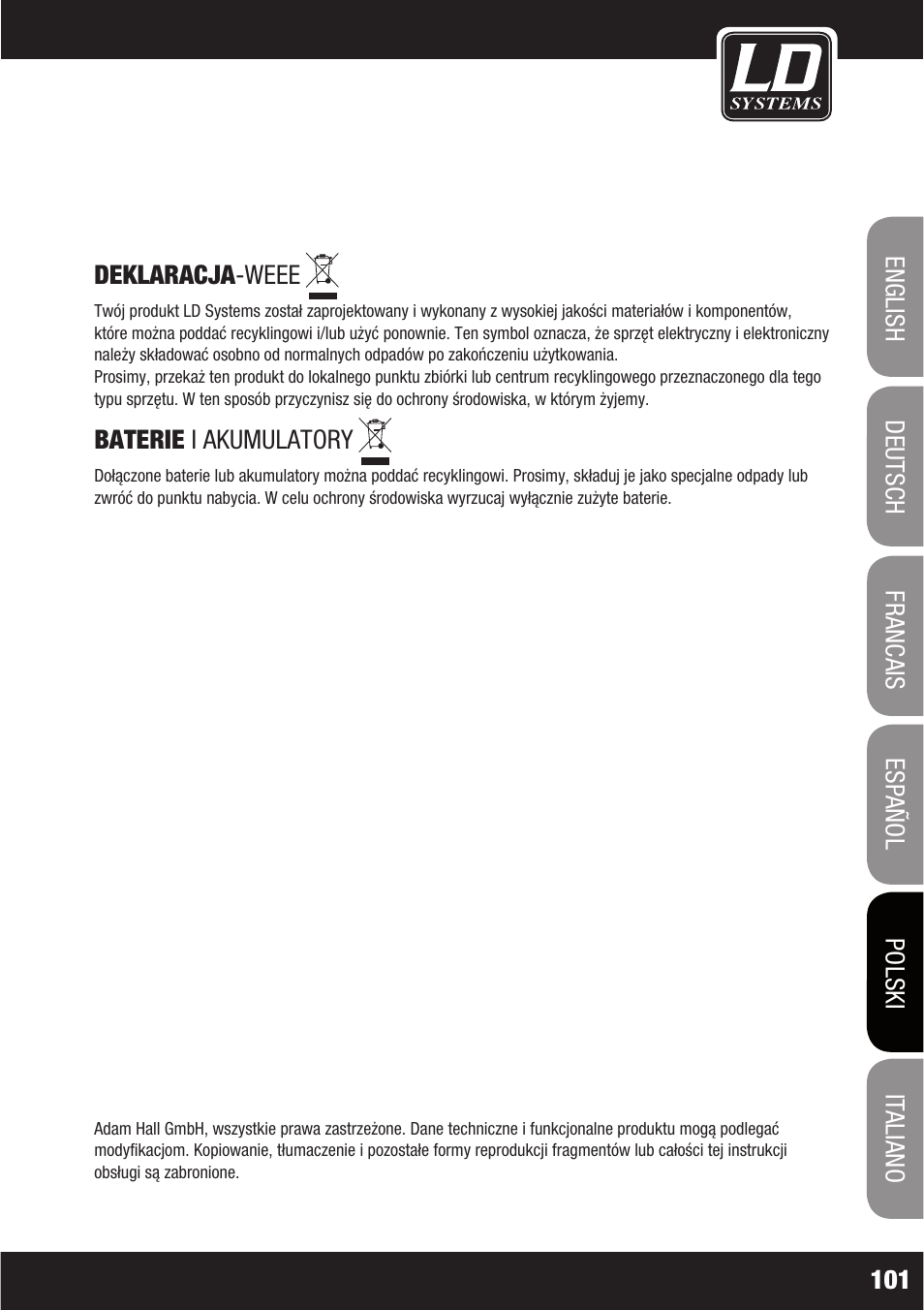 LD Systems LAX 16 D User Manual | Page 101 / 122