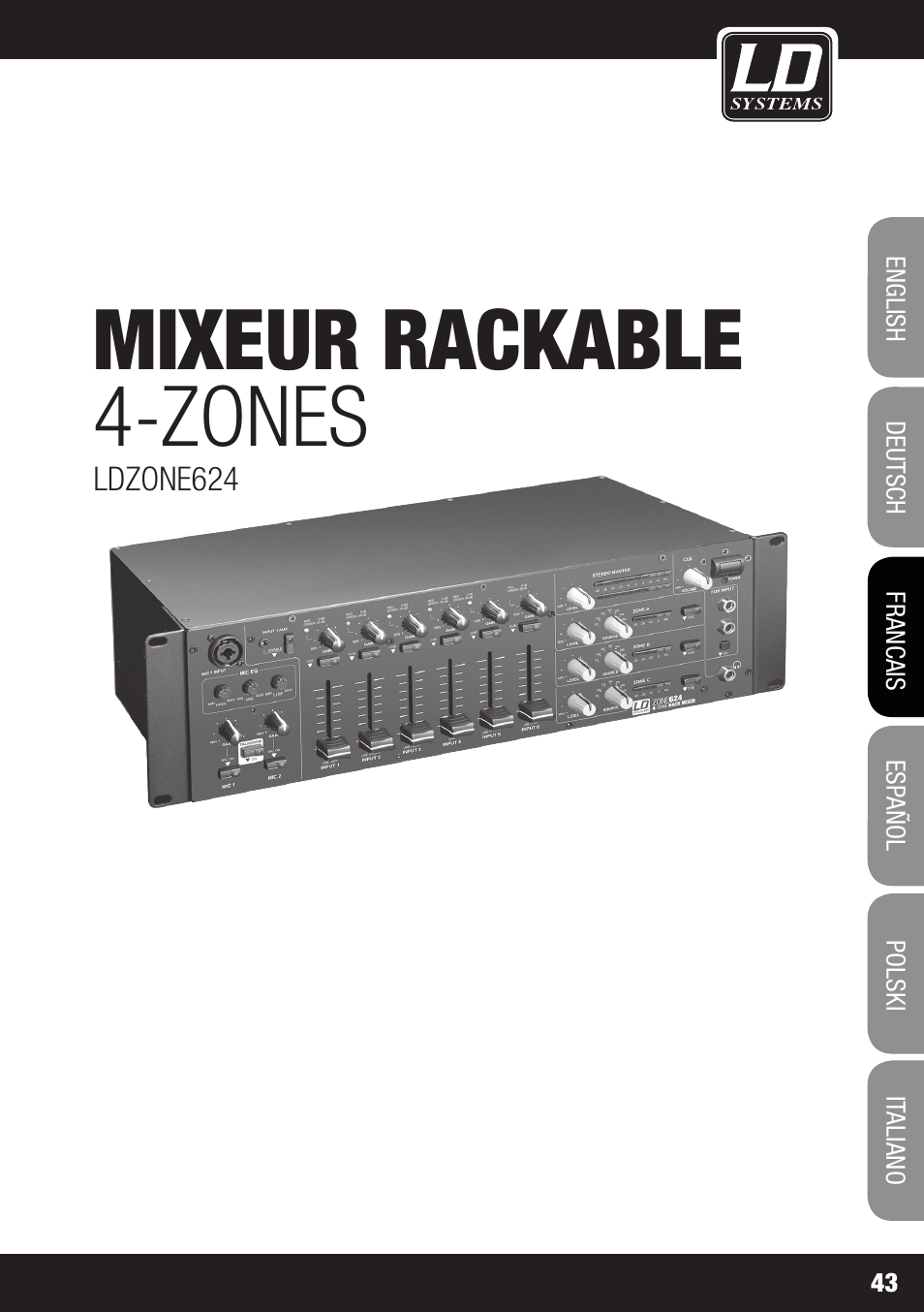 Mixeur rackable 4-zones | LD Systems ZONE 624 User Manual | Page 43 / 124